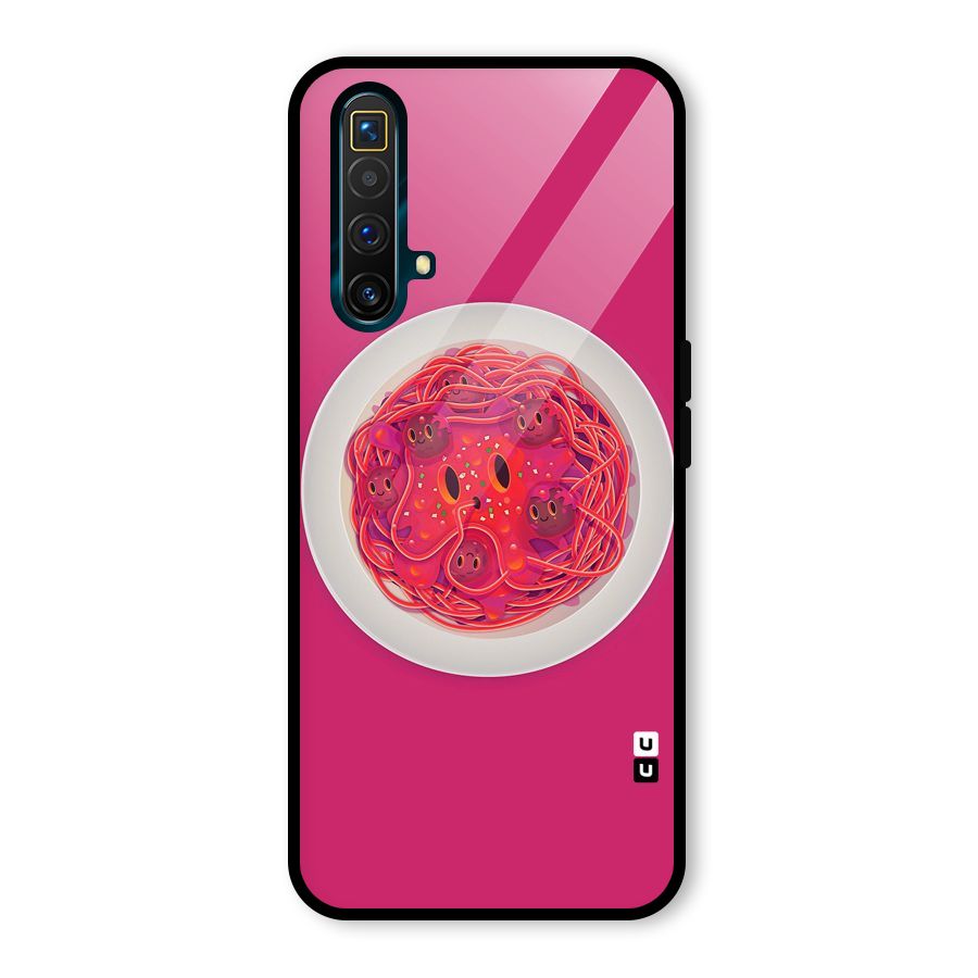 Pasta Cute Glass Back Case for Realme X3