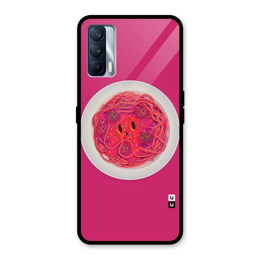 Pasta Cute Glass Back Case for Realme X7