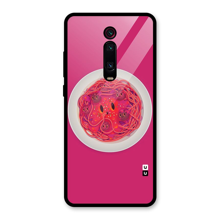 Pasta Cute Glass Back Case for Redmi K20