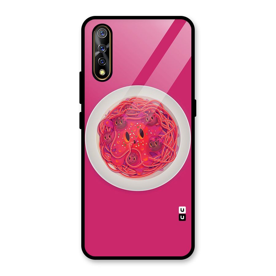 Pasta Cute Glass Back Case for Vivo S1