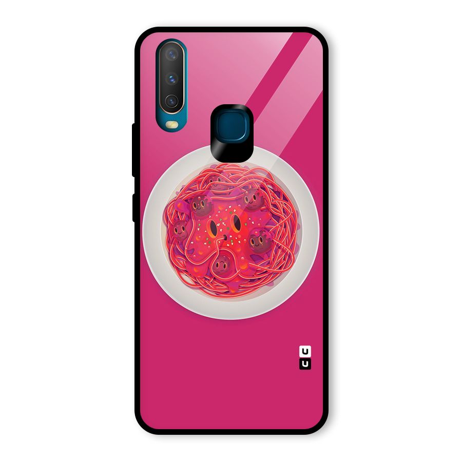 Pasta Cute Glass Back Case for Vivo U10