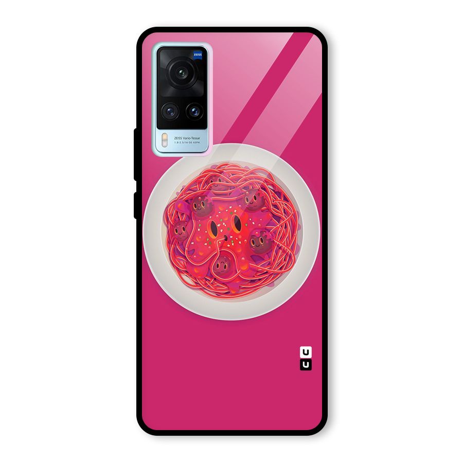 Pasta Cute Glass Back Case for Vivo X60