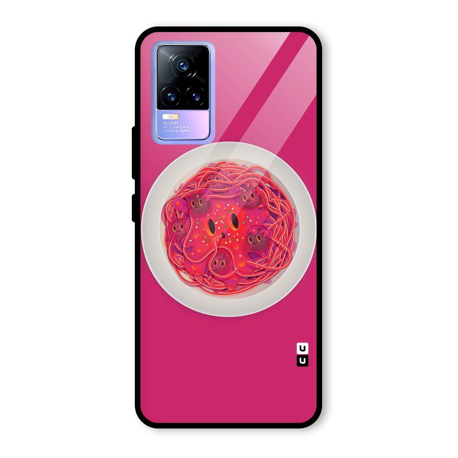 Pasta Cute Glass Back Case for Vivo Y73