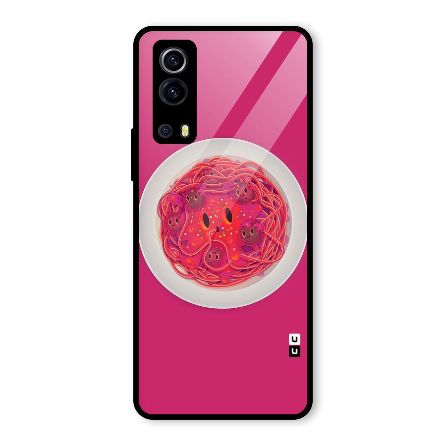 Pasta Cute Glass Back Case for Vivo iQOO Z3