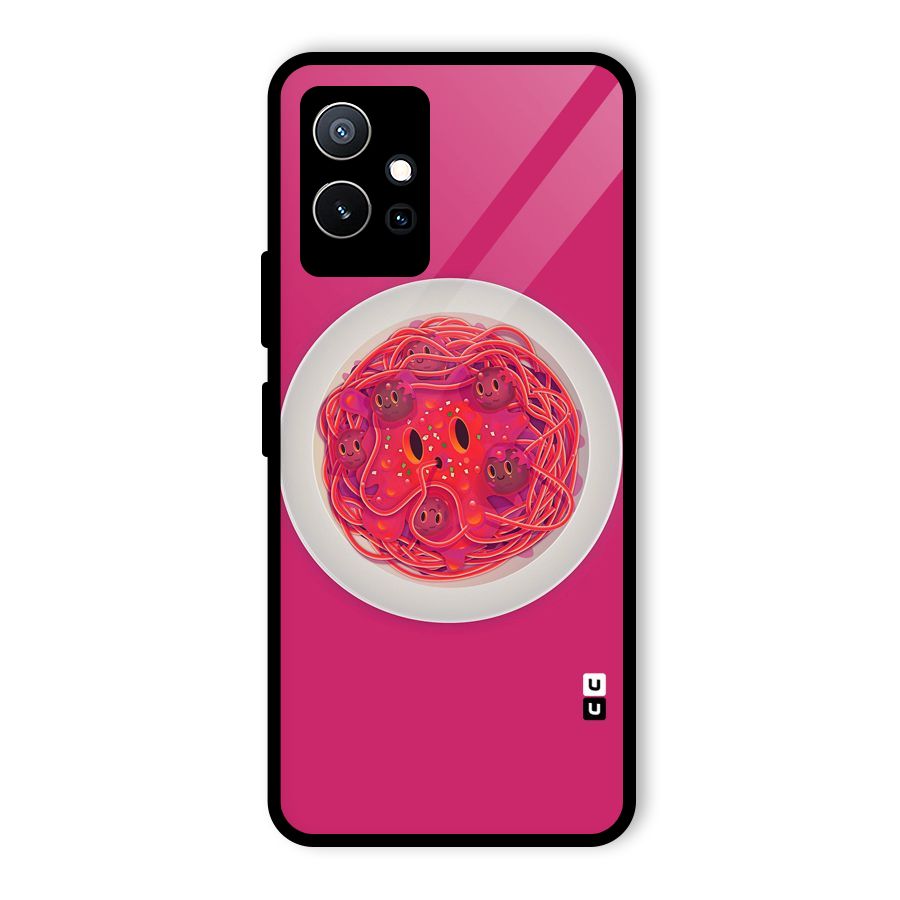 Pasta Cute Glass Back Case for Vivo iQOO Z6