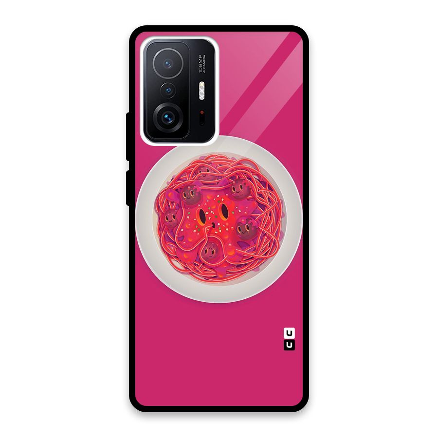 Pasta Cute Glass Back Case for Xiaomi 11T Pro