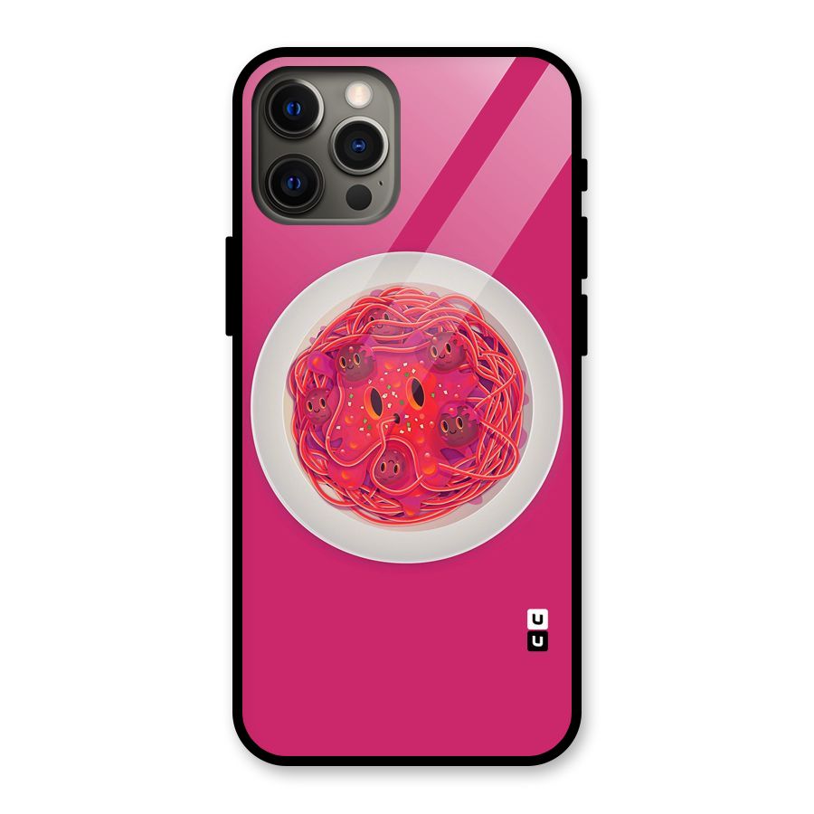 Pasta Cute Glass Back Case for iPhone 12 Pro Max
