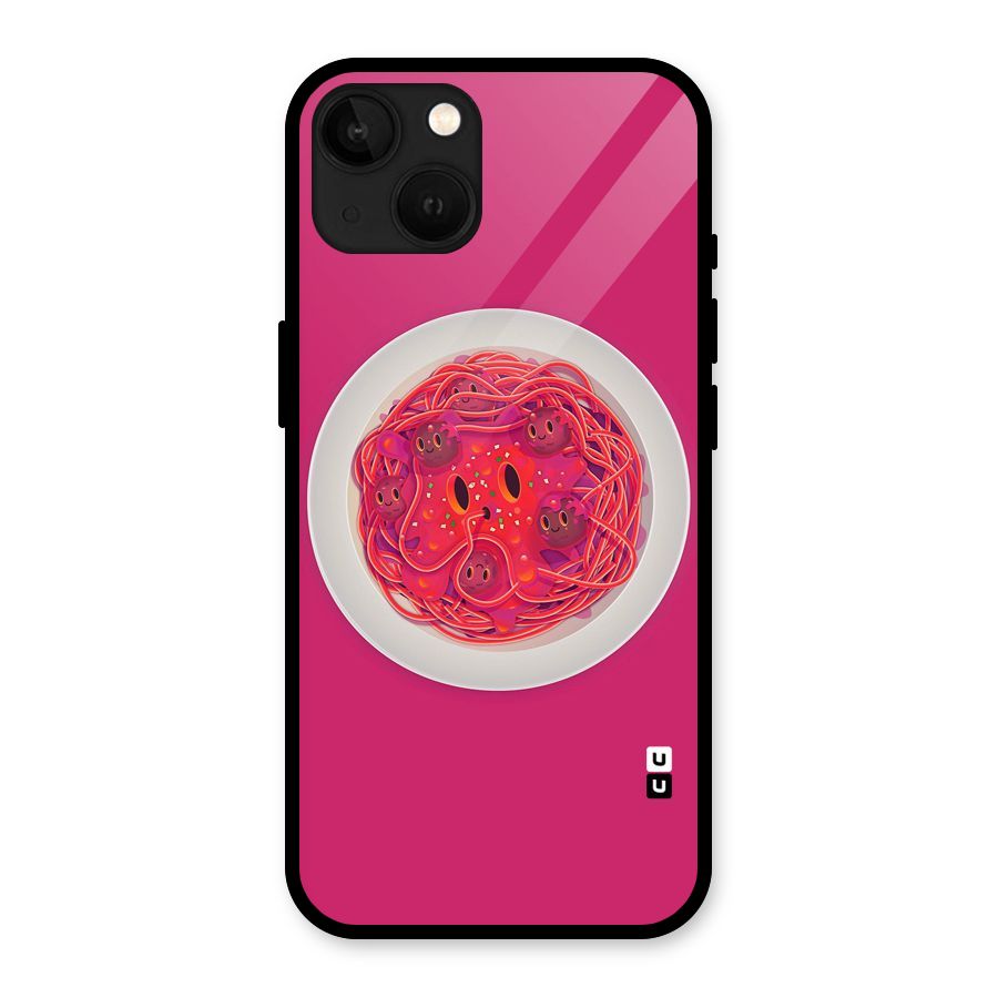 Pasta Cute Glass Back Case for iPhone 13