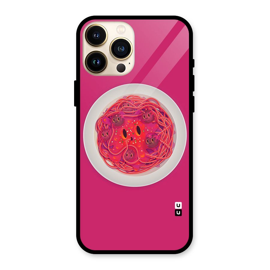 Pasta Cute Glass Back Case for iPhone 13 Pro Max