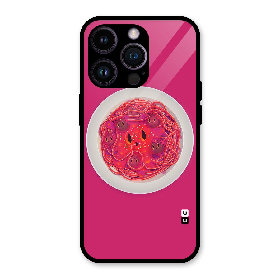 Pasta Cute Glass Back Case for iPhone 14 Pro
