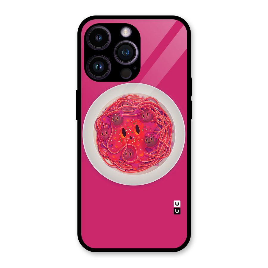 Pasta Cute Glass Back Case for iPhone 14 Pro Max