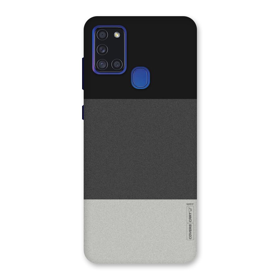 Pastel Black and Grey Back Case for Galaxy A21s