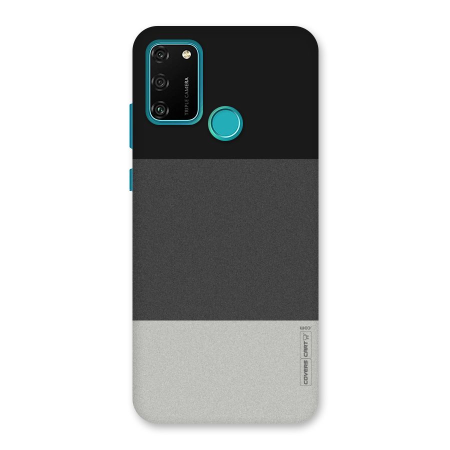 Pastel Black and Grey Back Case for Honor 9A