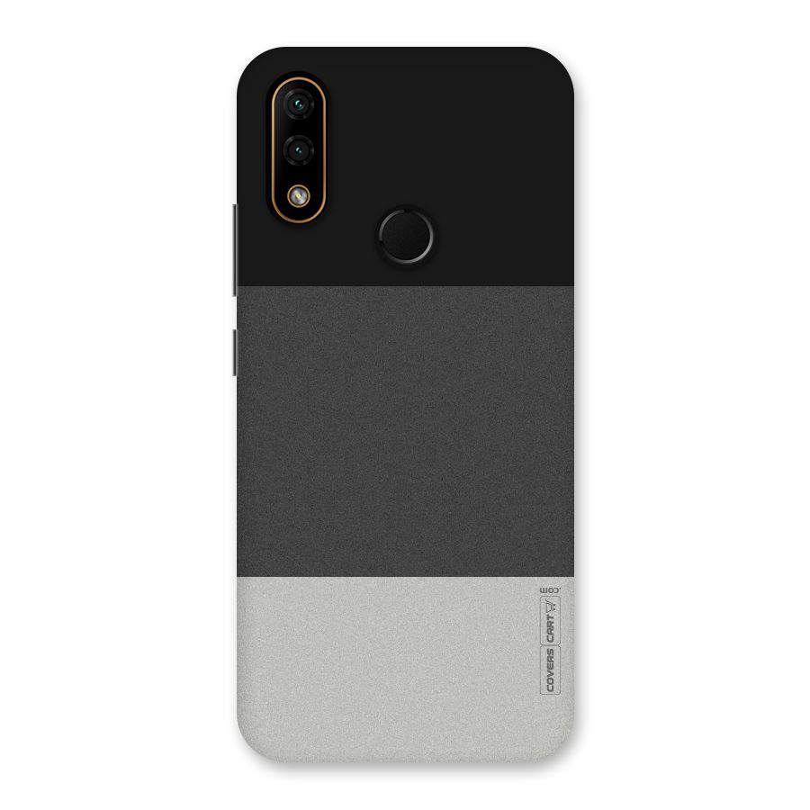 Pastel Black and Grey Back Case for Lenovo A6 Note