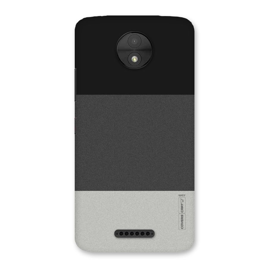 Pastel Black and Grey Back Case for Moto C