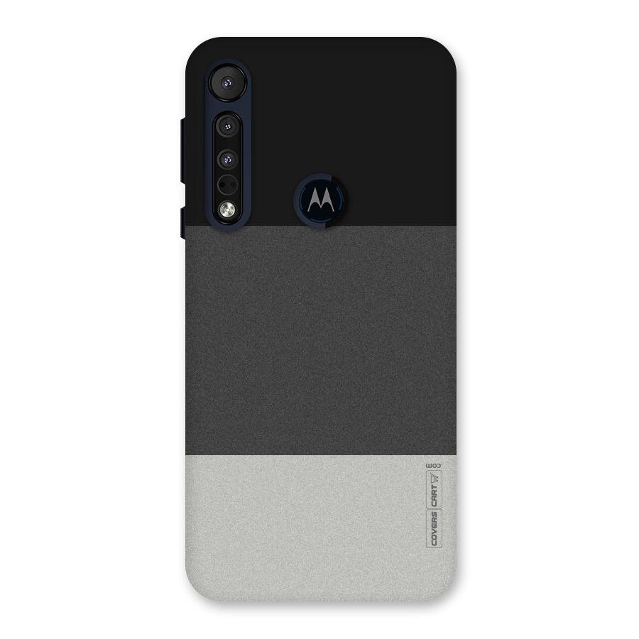 Pastel Black and Grey Back Case for Motorola One Macro