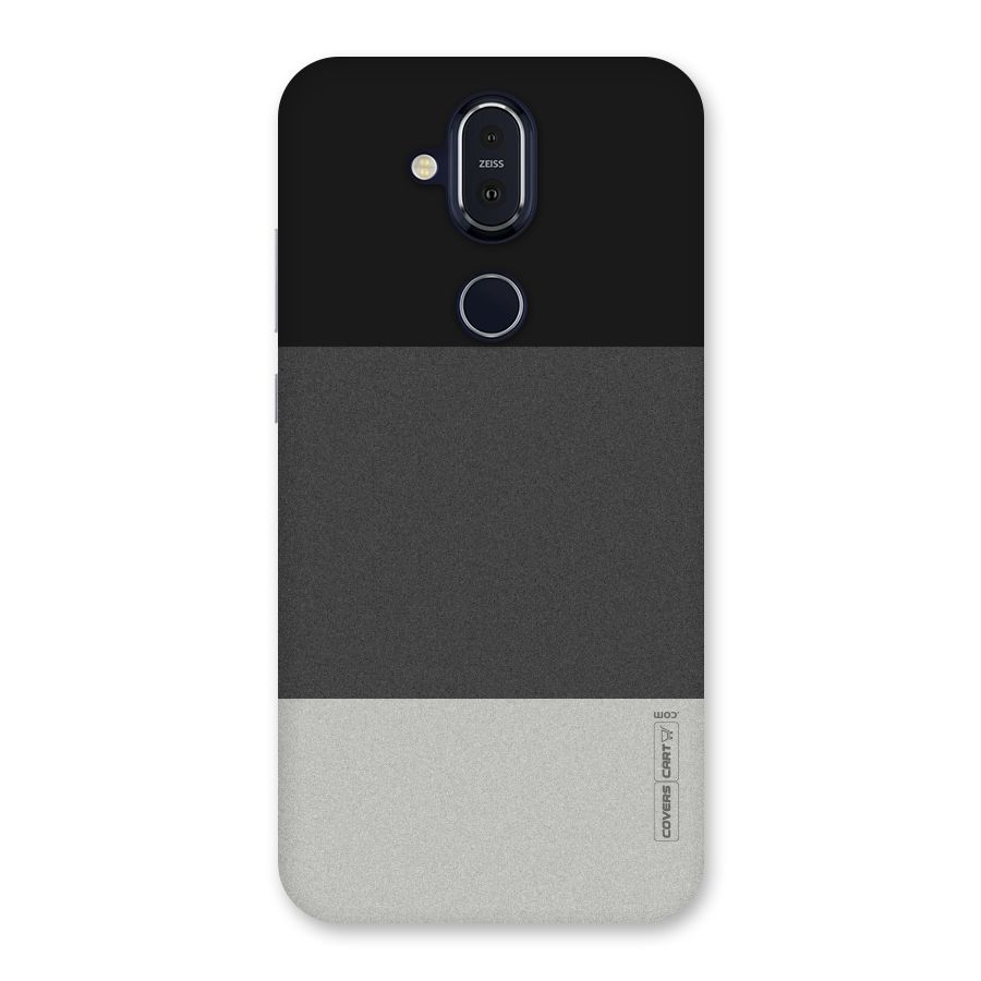 Pastel Black and Grey Back Case for Nokia 8.1