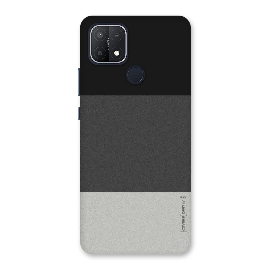 Pastel Black and Grey Back Case for Oppo A15s