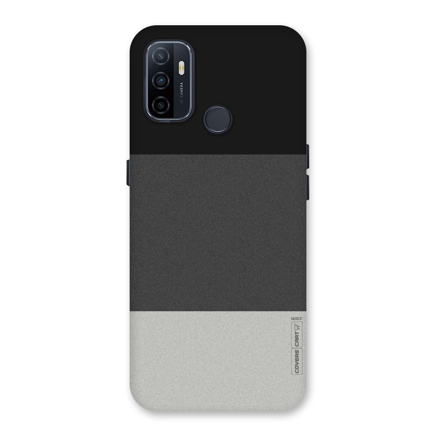 Pastel Black and Grey Back Case for Oppo A32