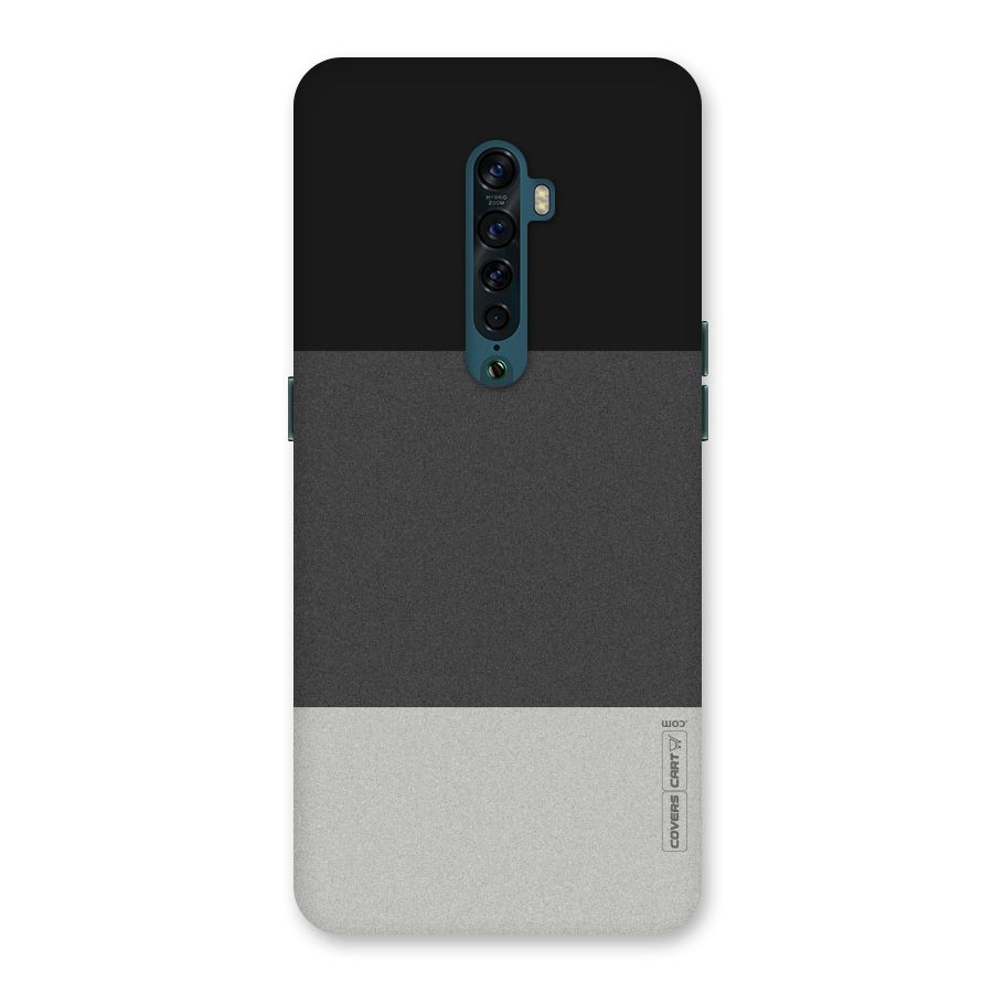 Pastel Black and Grey Back Case for Oppo Reno2