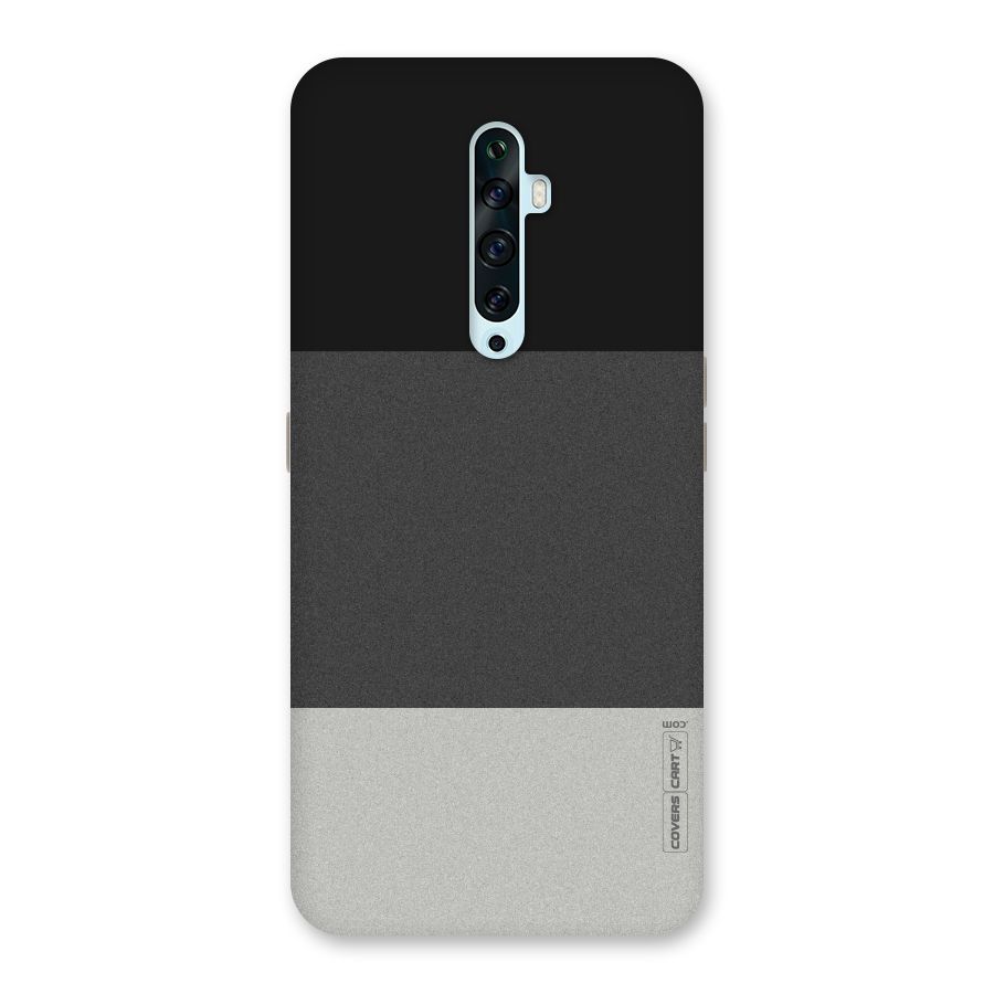 Pastel Black and Grey Back Case for Oppo Reno2 F