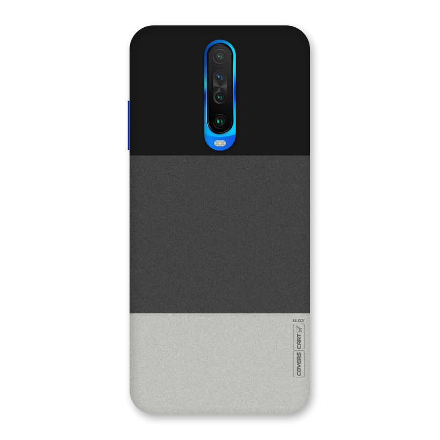 Pastel Black and Grey Back Case for Poco X2