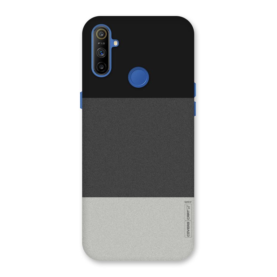 Pastel Black and Grey Back Case for Realme Narzo 10A
