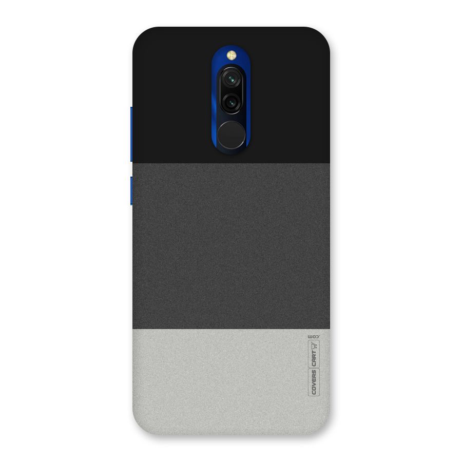 Pastel Black and Grey Back Case for Redmi 8