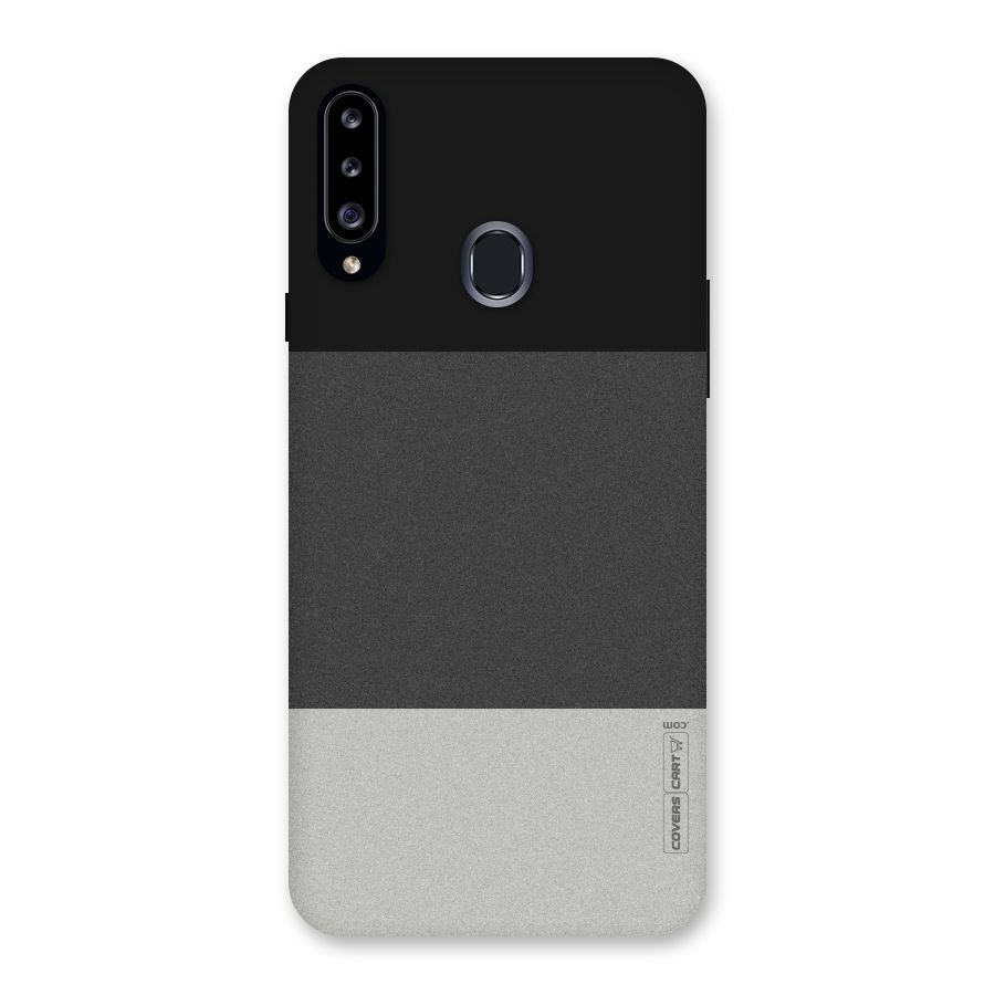 Pastel Black and Grey Back Case for Samsung Galaxy A20s