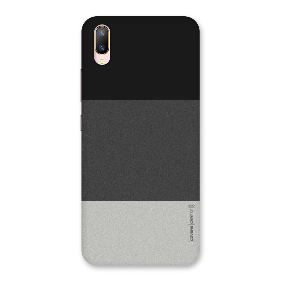 Pastel Black and Grey Back Case for Vivo V11 Pro