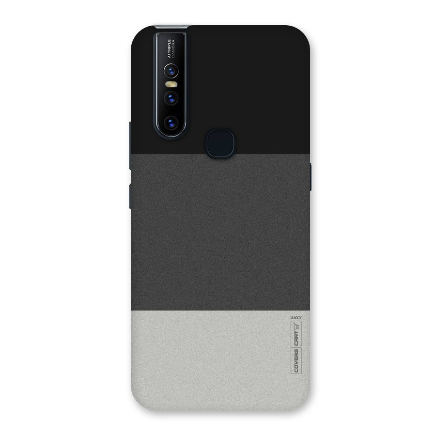 Pastel Black and Grey Back Case for Vivo V15