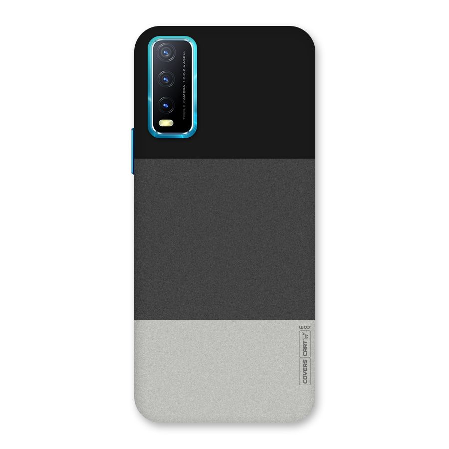 Pastel Black and Grey Back Case for Vivo Y20
