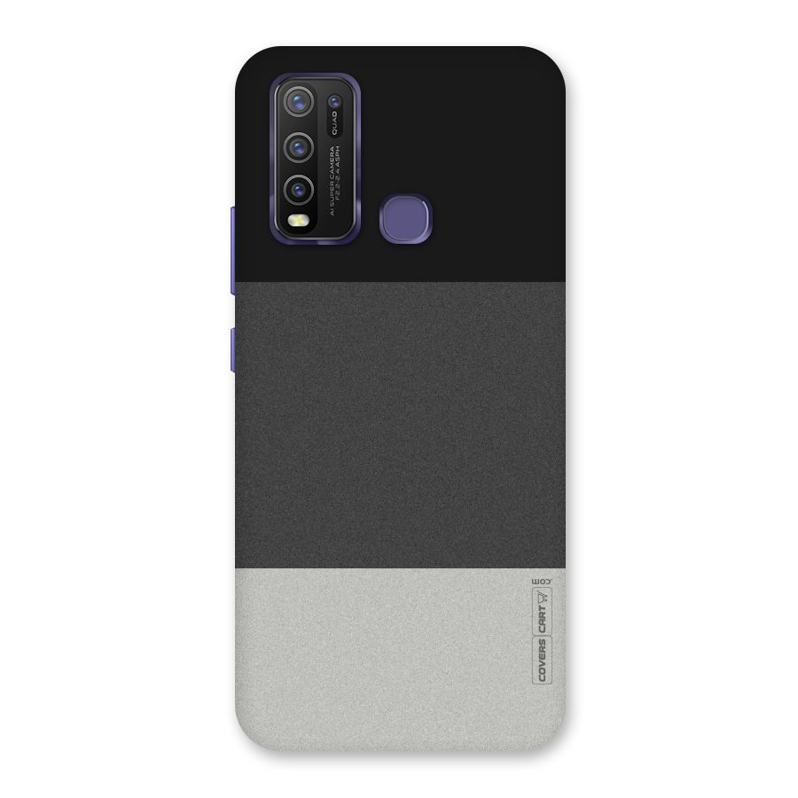 Pastel Black and Grey Back Case for Vivo Y30