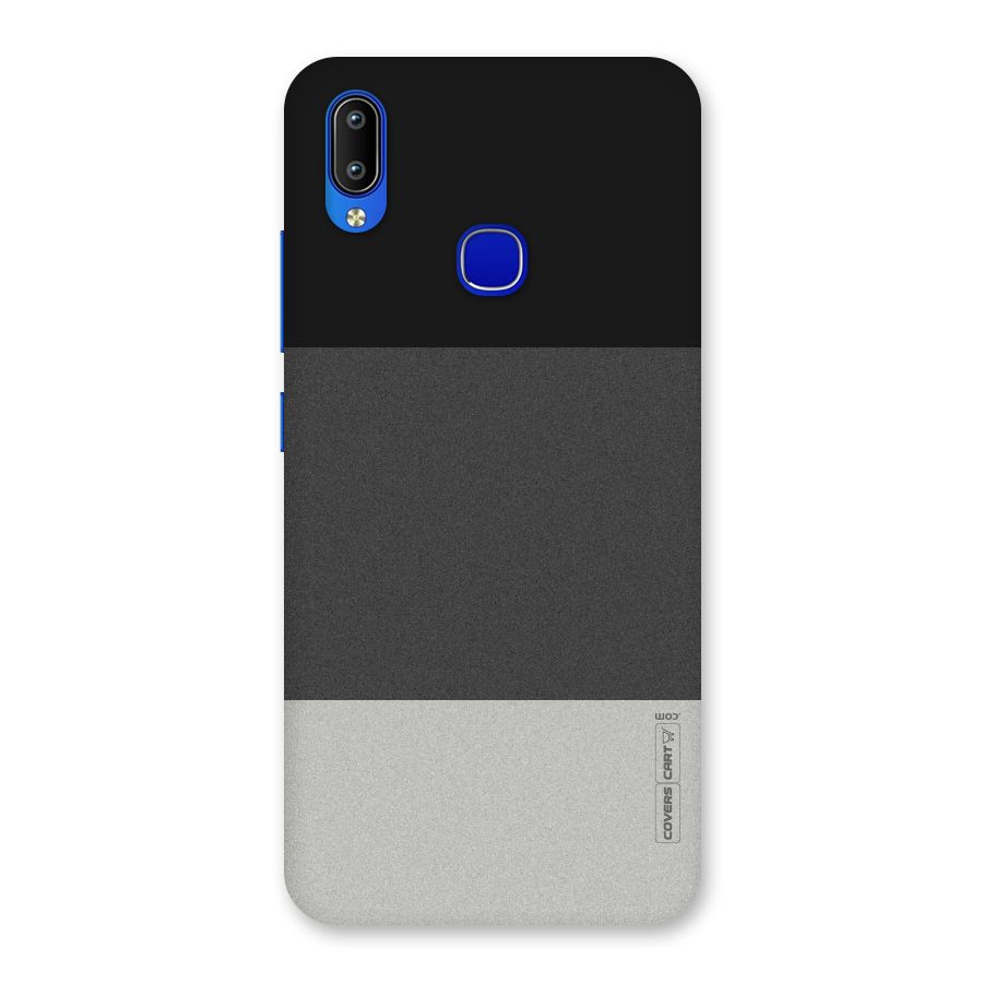 Pastel Black and Grey Back Case for Vivo Y91