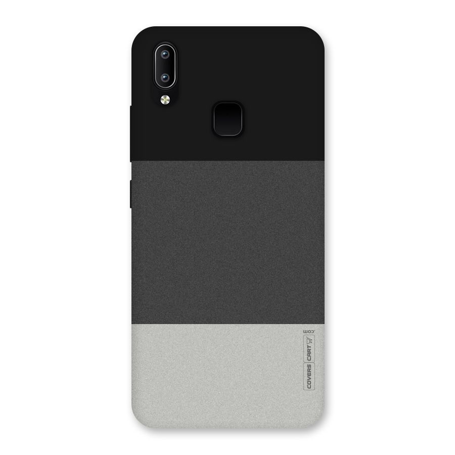 Pastel Black and Grey Back Case for Vivo Y93