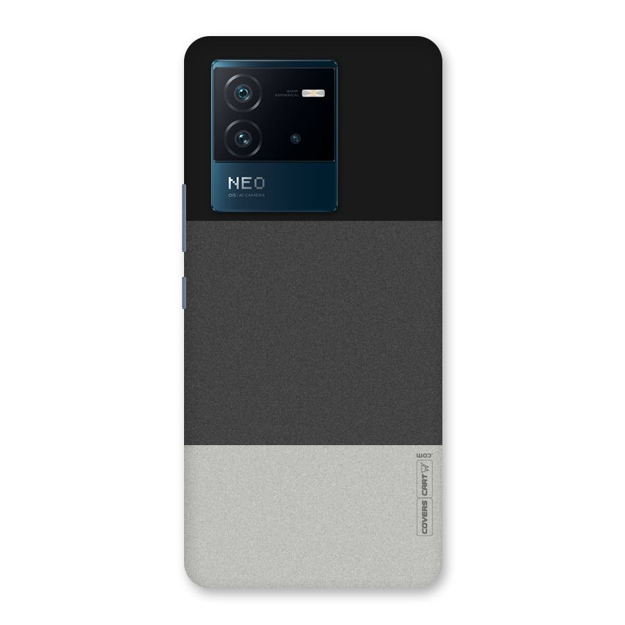 Pastel Black and Grey Back Case for Vivo iQOO Neo 6 5G