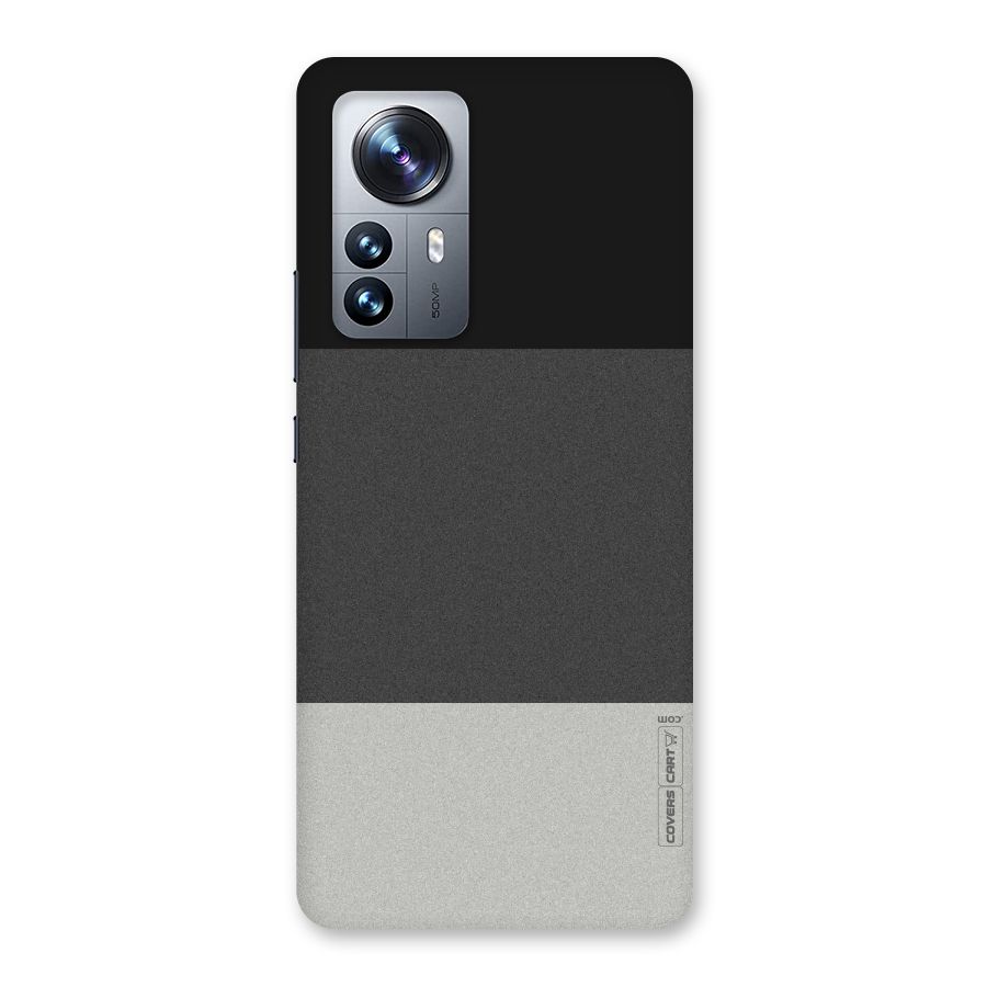 Pastel Black and Grey Back Case for Xiaomi 12 Pro
