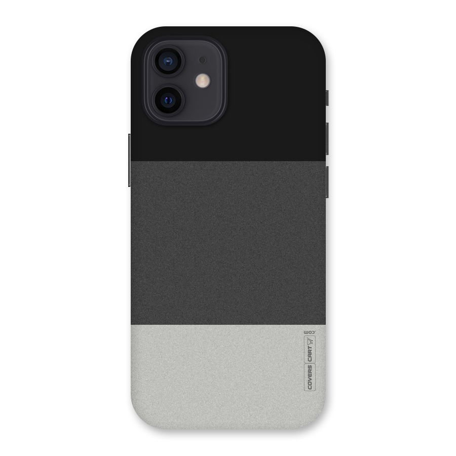 Pastel Black and Grey Back Case for iPhone 12