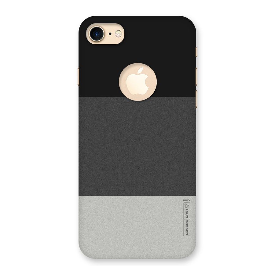 Pastel Black and Grey Back Case for iPhone 8 Logo Cut
