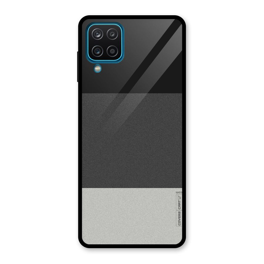 Pastel Black and Grey Glass Back Case for Galaxy A12