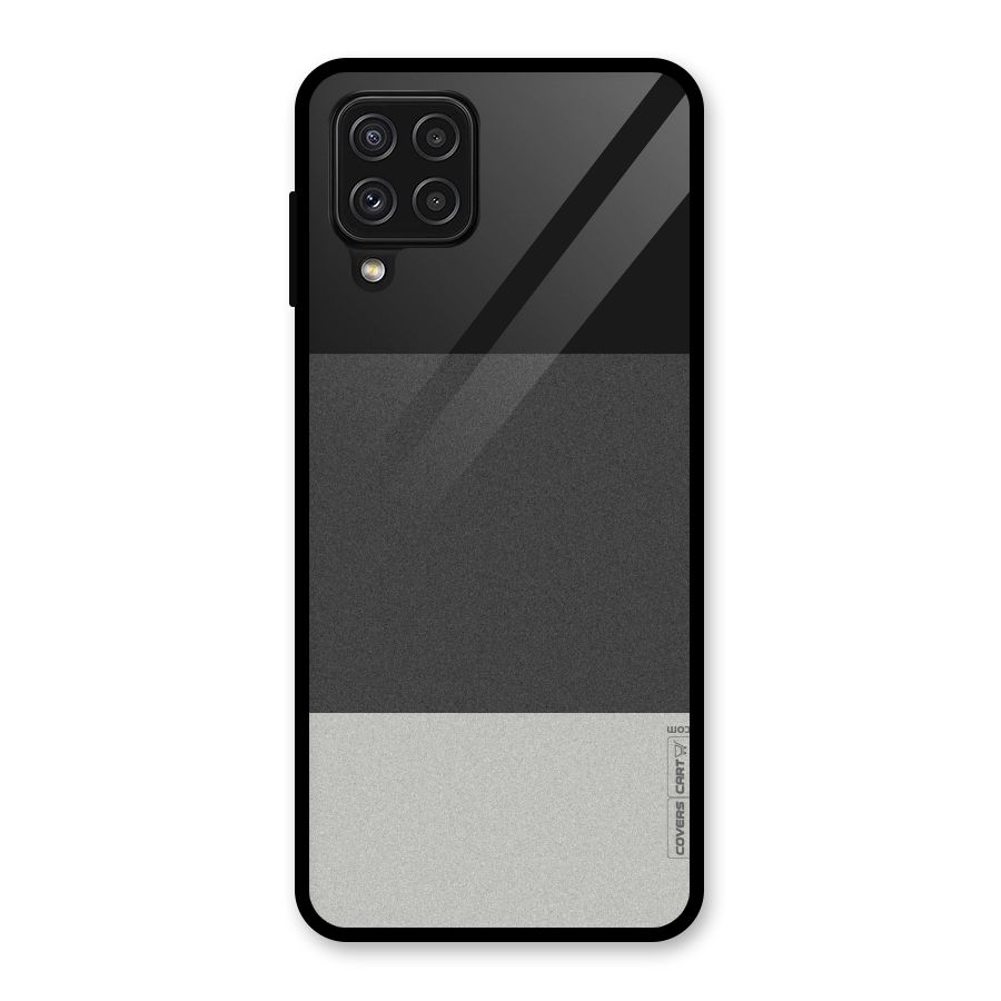 Pastel Black and Grey Glass Back Case for Galaxy A22 4G
