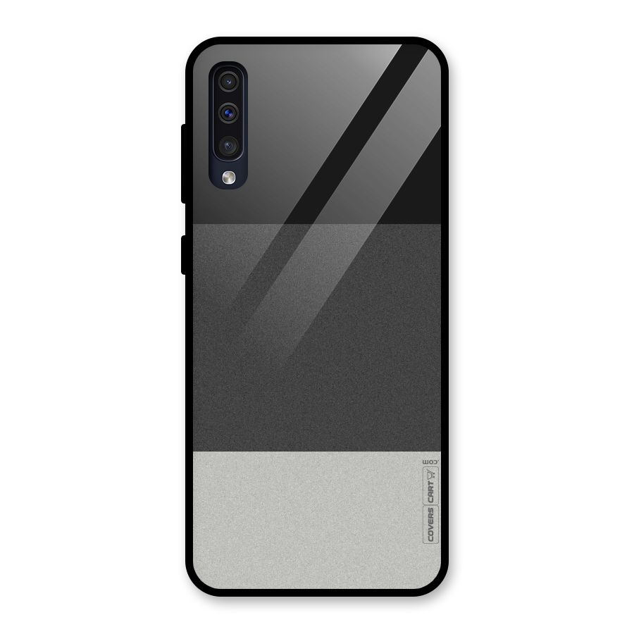 Pastel Black and Grey Glass Back Case for Galaxy A50s