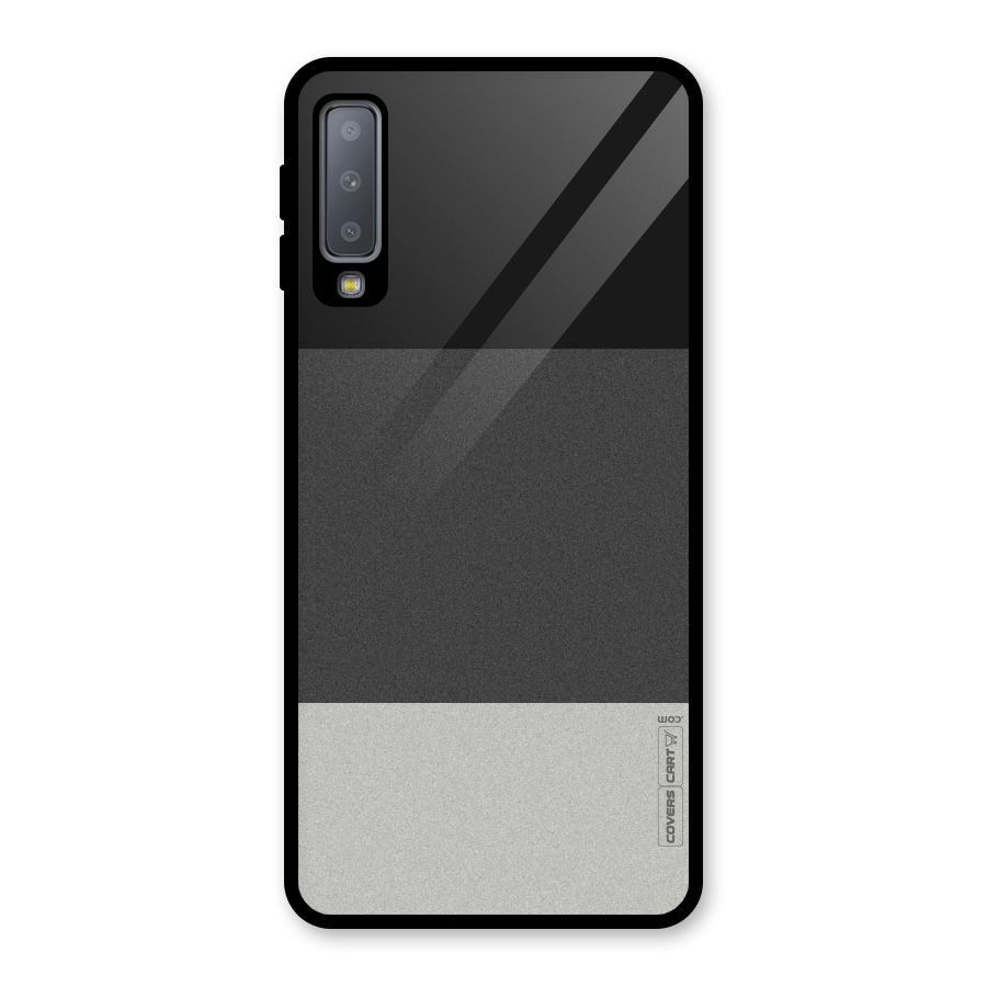 Pastel Black and Grey Glass Back Case for Galaxy A7 (2018)