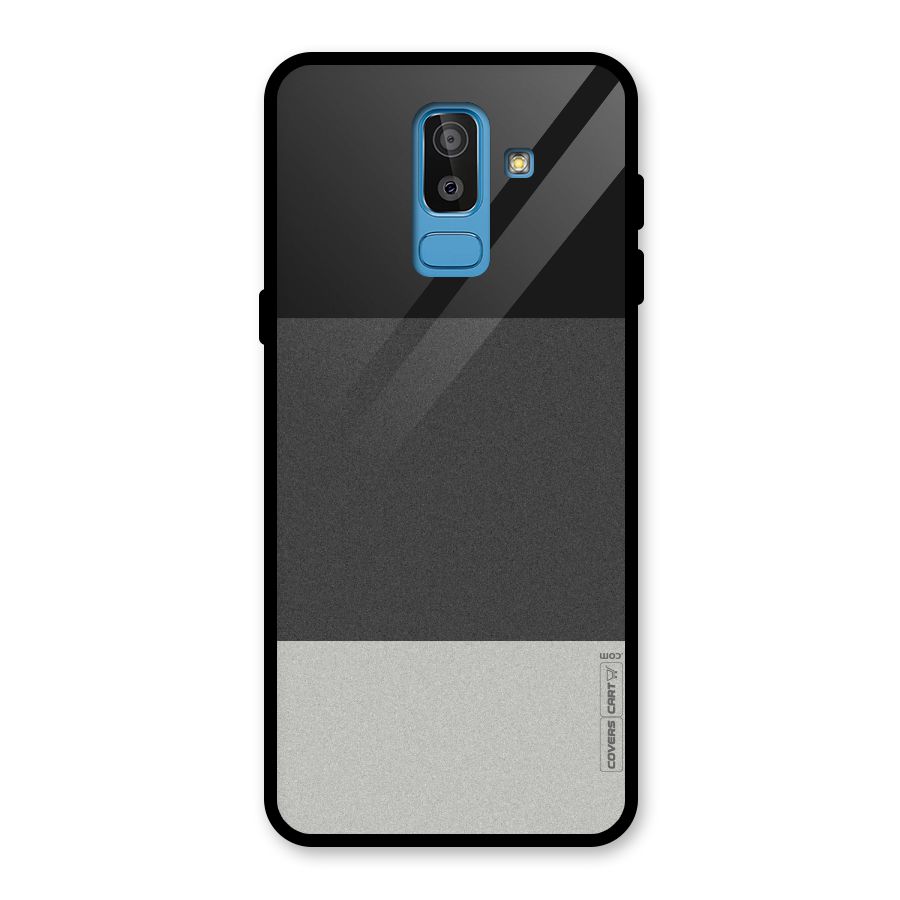 Pastel Black and Grey Glass Back Case for Galaxy J8
