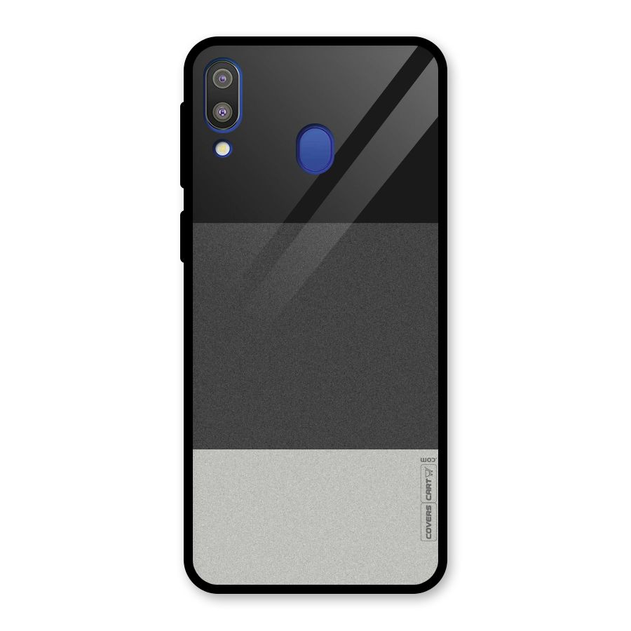 Pastel Black and Grey Glass Back Case for Galaxy M20