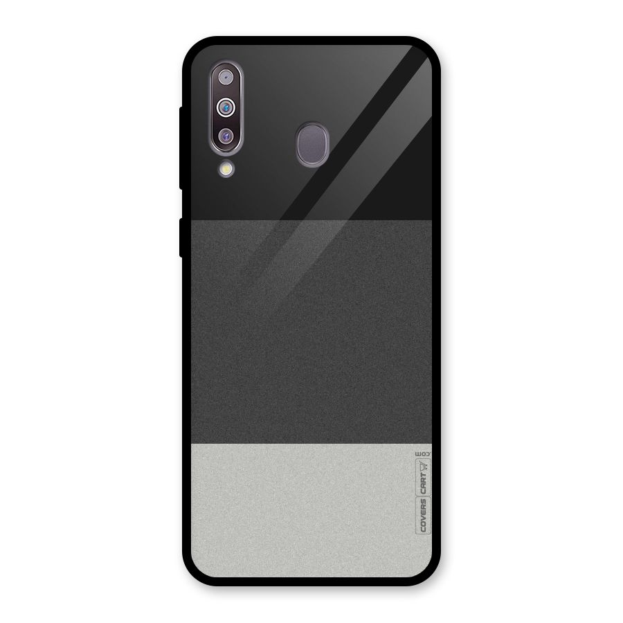 Pastel Black and Grey Glass Back Case for Galaxy M30
