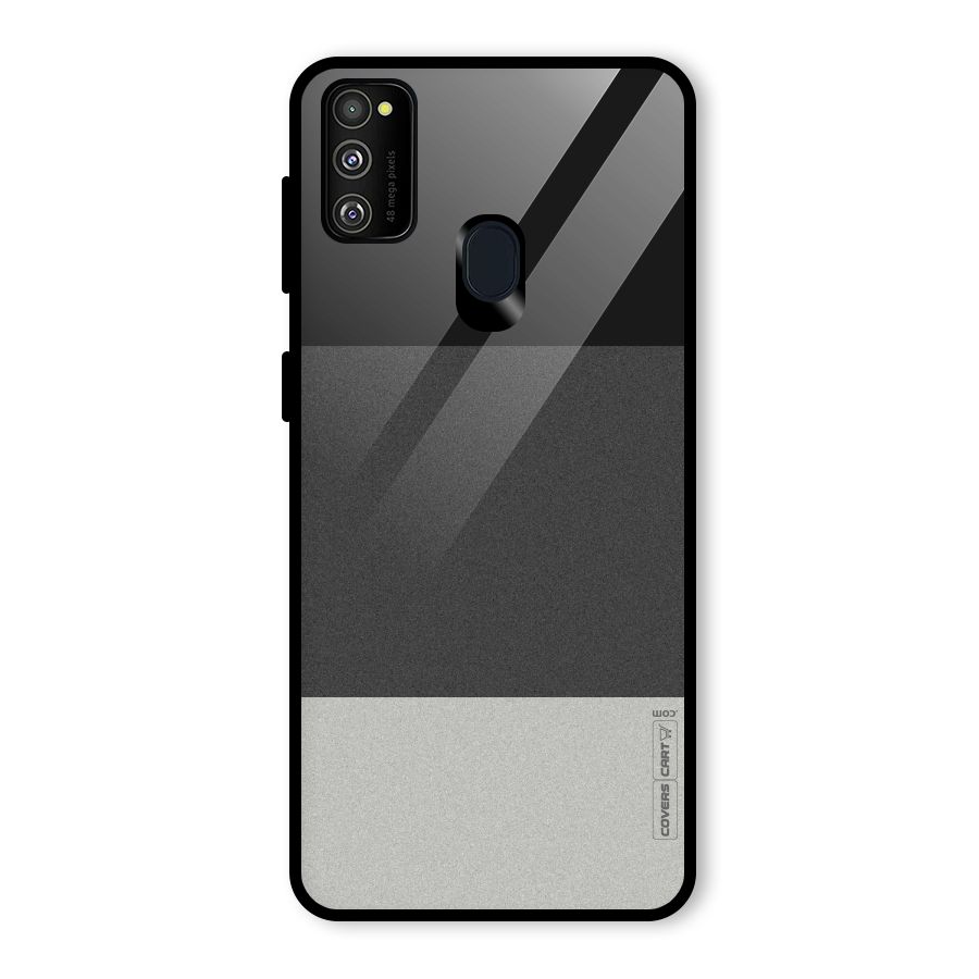 Pastel Black and Grey Glass Back Case for Galaxy M30s