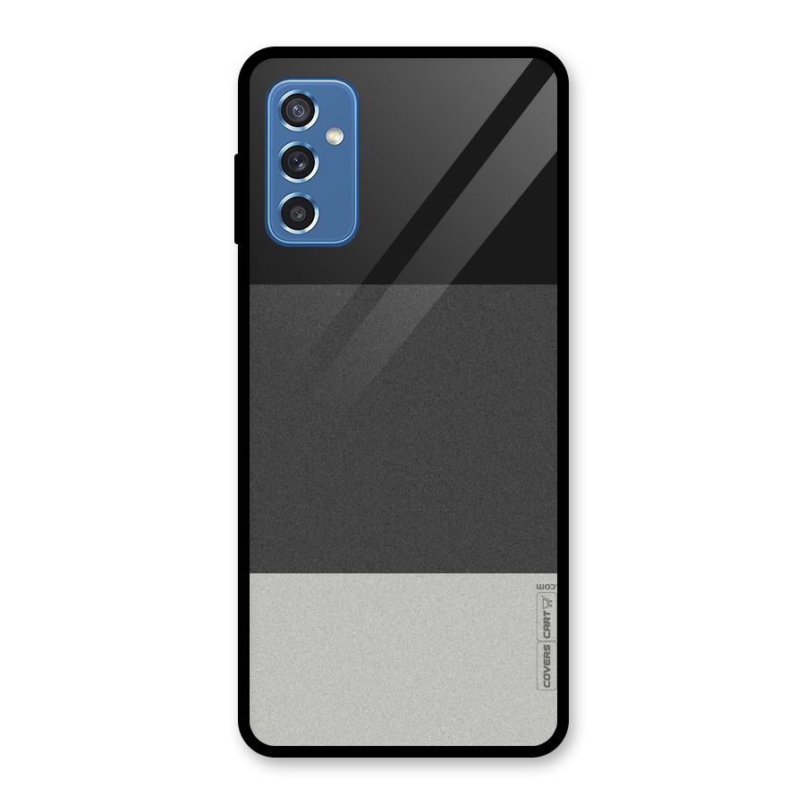 Pastel Black and Grey Glass Back Case for Galaxy M52 5G
