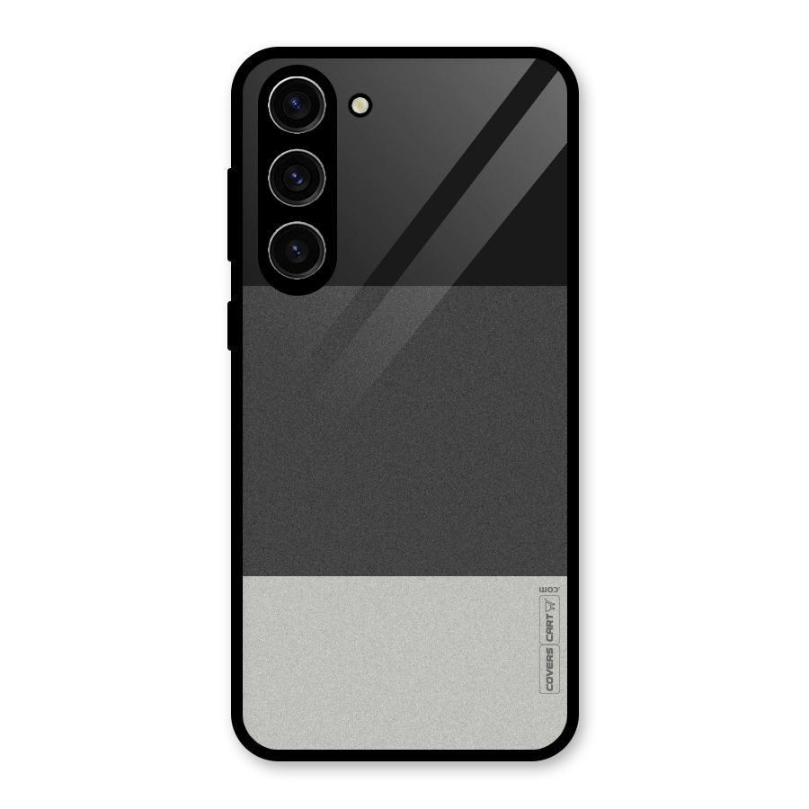 Pastel Black and Grey Glass Back Case for Galaxy S23 Plus