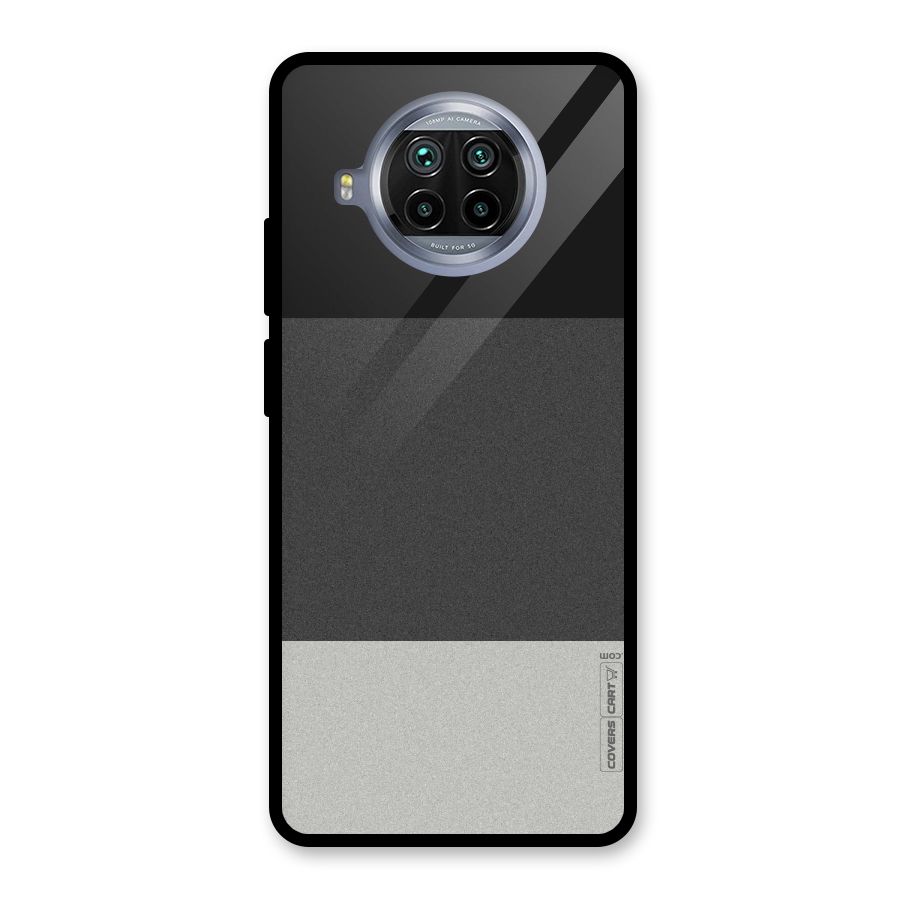 Pastel Black and Grey Glass Back Case for Mi 10i